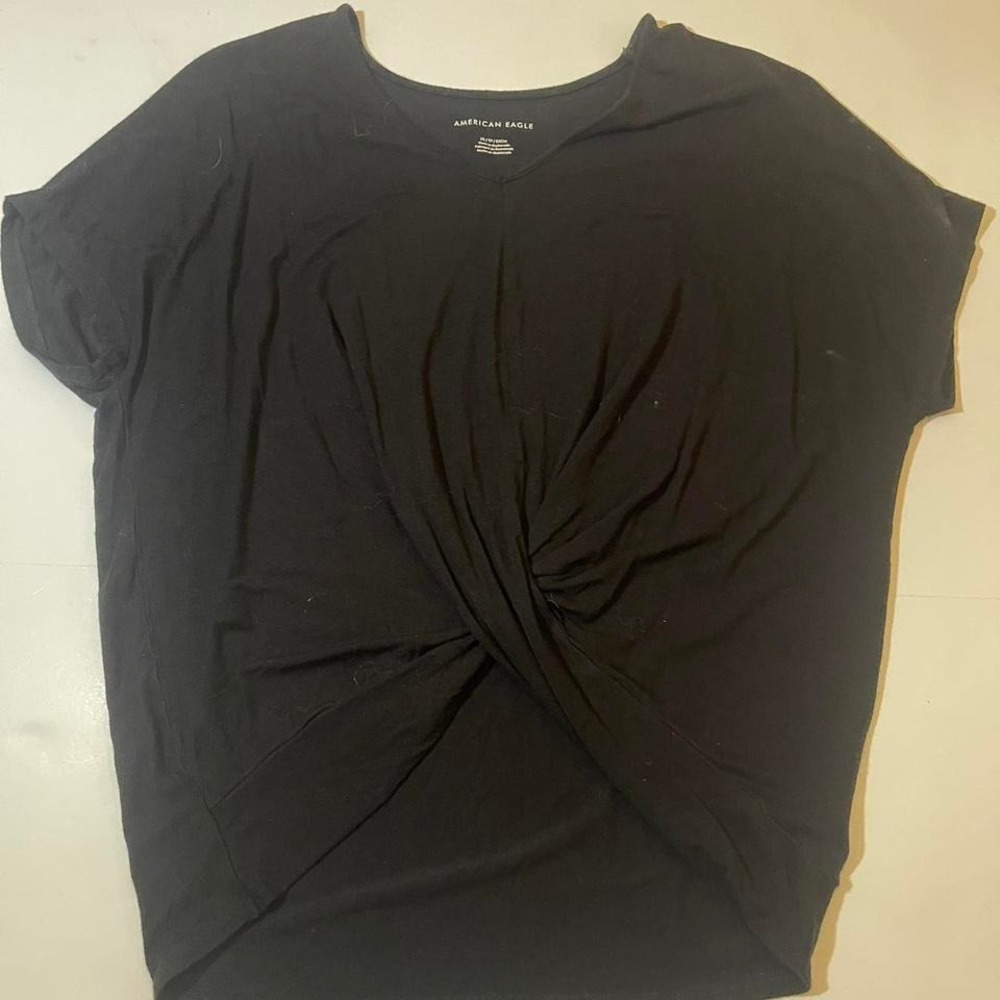 American eagle black tie top‎